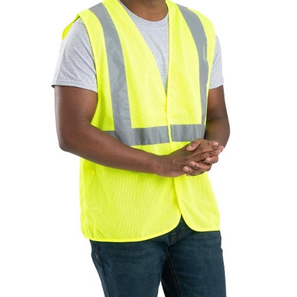 NEW! HI VIS CLASS 2 REFLECTIVE ECONOMY MESH VEST - MEN - Picture 1 of 3